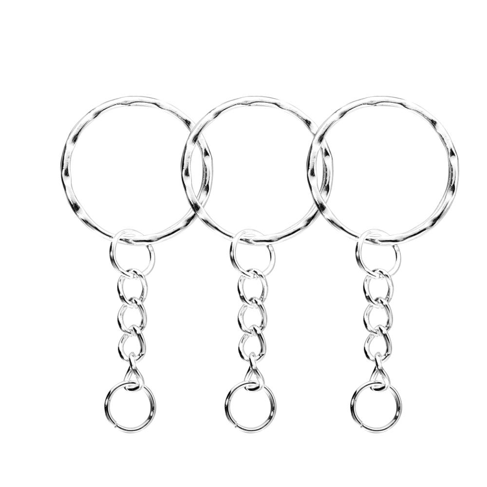 50Pcs/Lot Key Ring Key Chain Round Split Keyfob Keyrings With Jump Ring For Keychain Pendants DIY Jewelry Making Accessories