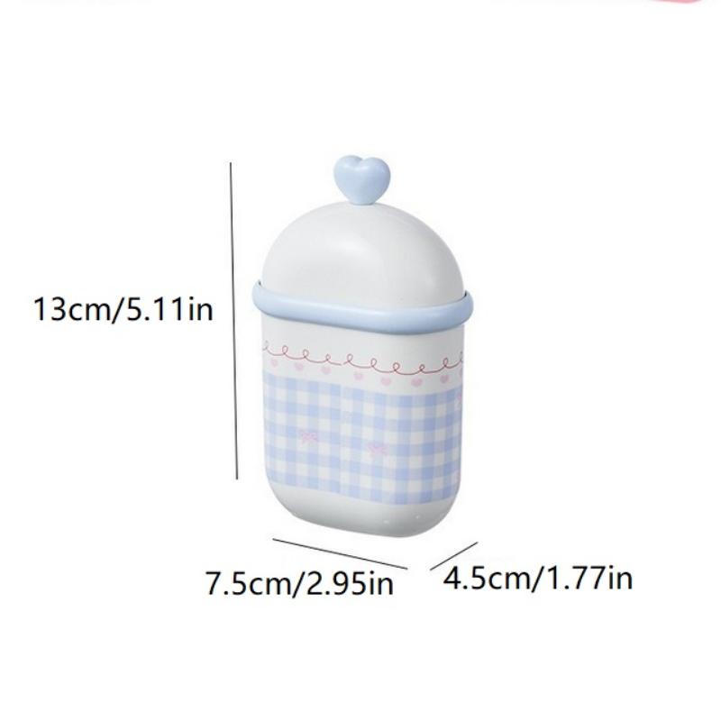 Portable Double Layer Soap Dish With Lid Draining Travel Size Cute Cotton Swab Box Student Friendly Bathroom Organizer