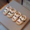 Girls sandals new fashion princess shoes soft sole medium children's beach shoes embroidered children's summer Roman shoes