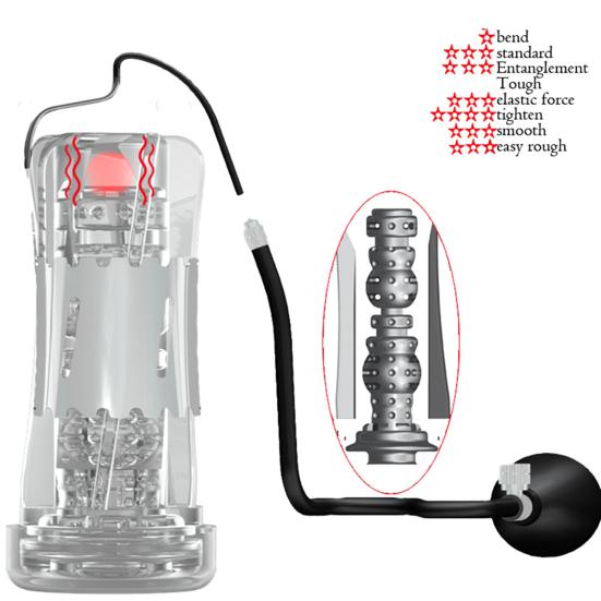 Männlicher USB wiederaufladbarer elektrischer Masturbator Penistrainer Vakuumpumpe Vibrator