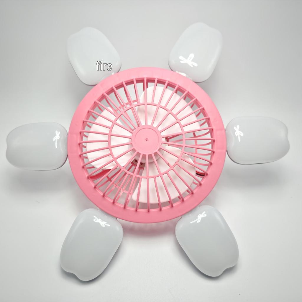 Ferngesteuertes LED-Ventilatorlicht mit verstellbarem 6-Blatt-Design für Schlafzimmer & Studentenwohnheime, E27 Schraubsockel, Dimmbar