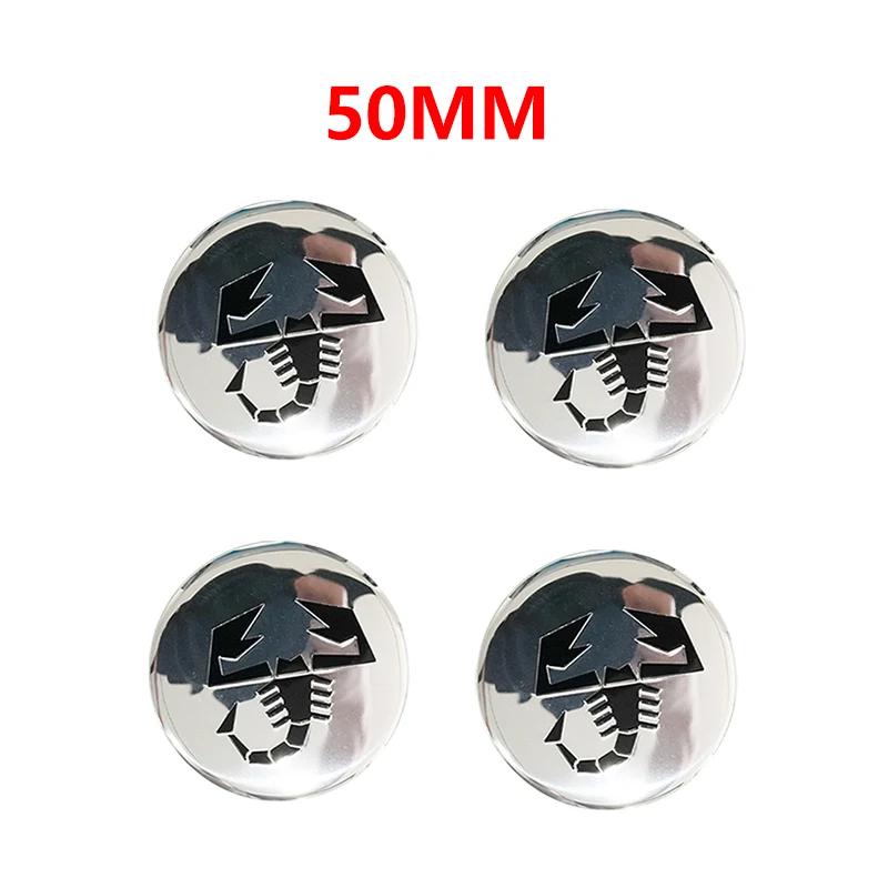 4pcs 56mm 50mm 3D logo car emblem Wheel Center Hub auto Rim refit dust-proof badge covers sticker styling accessories For FIAT