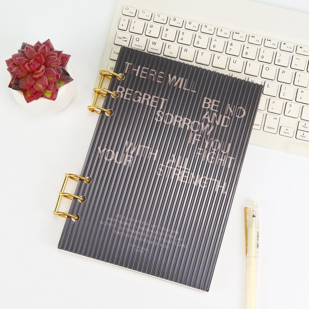 A5 A6 Frosting Thick line Acrylic Loose Leaf Binder Cover DIY Account Book Journal Planner Office Stationery Supplies