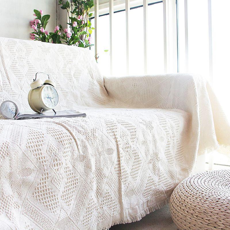 

Минималистичное диванное полотенце Полное покрытие Нескользящее Двухместный чехол для дивана Комплекты одеял Европейская пасторальная ткань Чехол для дивана Утолщенный White Diamond Dark Flower 90 * 90cm