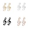 Music Symbol Hollow Stud Earrings - Minimalist Jewelry Accessories