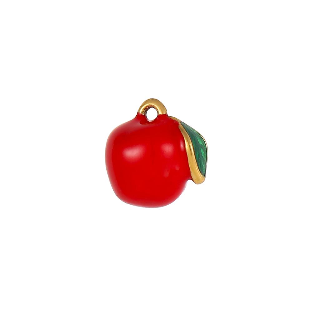 3PCS/LOT CARLIDANA Enamel Fruit Mushroom Charms Pendants Stainless Steel DIY Necklace Jewelry Making Accessories