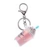 Cartoon Cup Milk Tea Bubble Acrylic Floating Fruit Jewelry Key Ring Fashion Accessories Key Chain