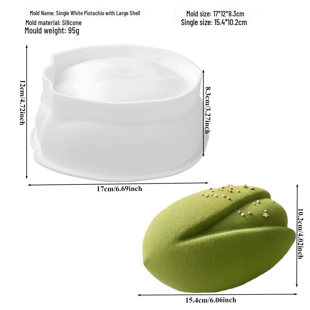 Moldes de Silicone 3D para Bolo de Mousse de Frutas: Pera, Maçã, Abacaxi, Pêssego, Durião, Framboesa.