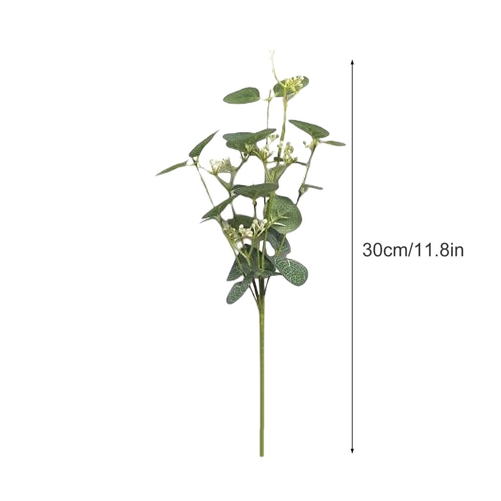 Artificial Eucalyptus Leaves with Berries Faux Greenery Eucalyptus Stem for DIY Bouquet Flowers Table Arrangements