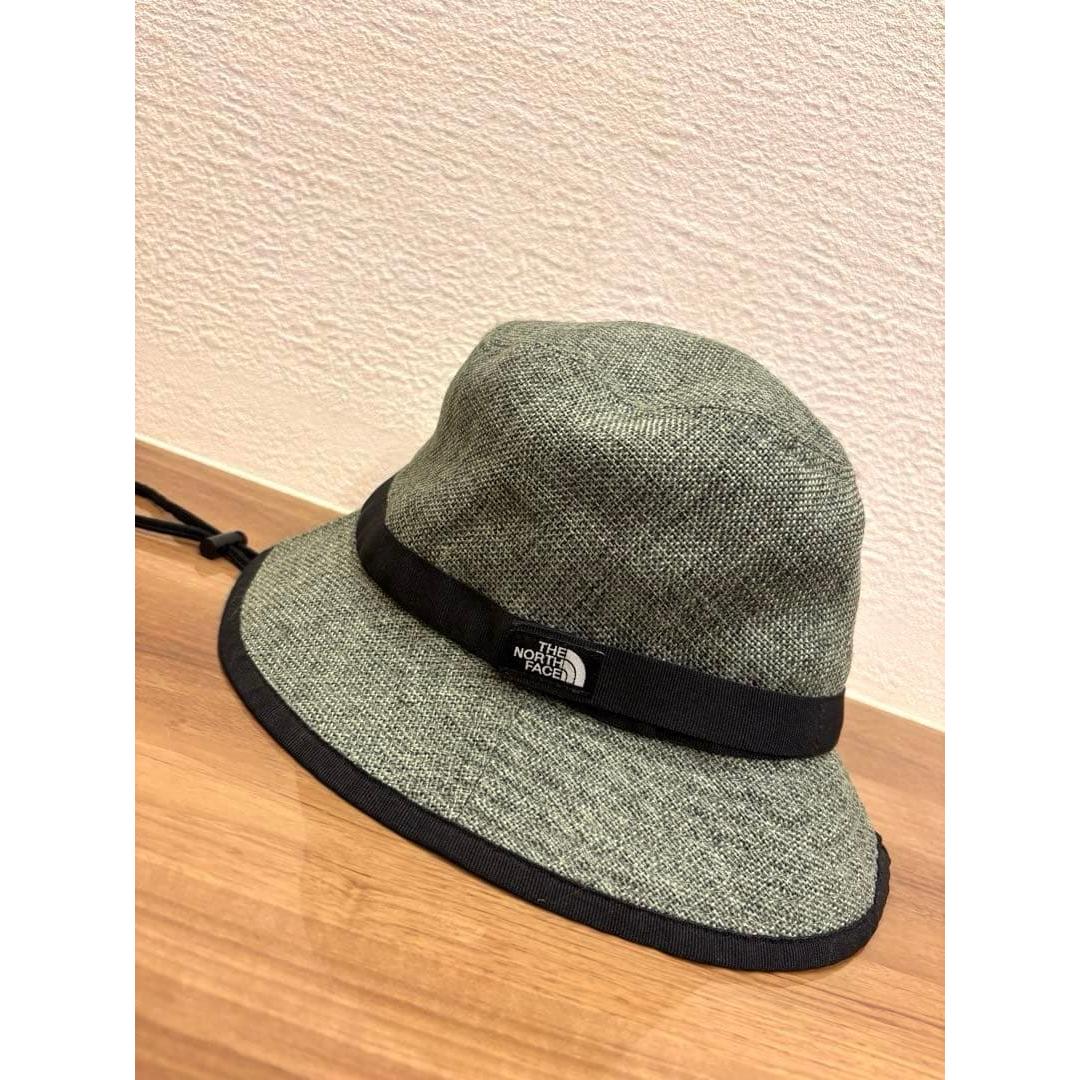 Used [Good Condition] The North Face Kids Hike Hat Hat 53cm Khaki Green