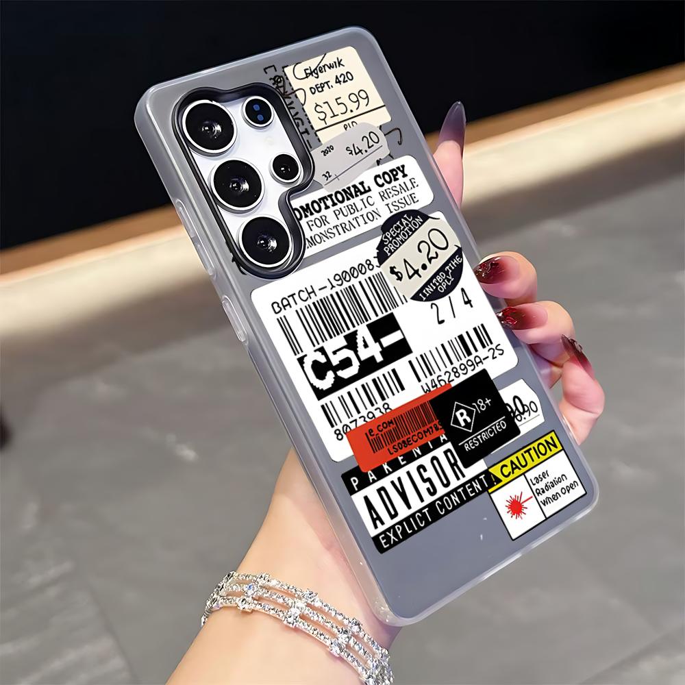 D-Dhl Express Label Phone Case for Samsung S26 S25 S24 S23 S22 S21 FE Plus Ultra Black 2-in-1 Jelly silicone case