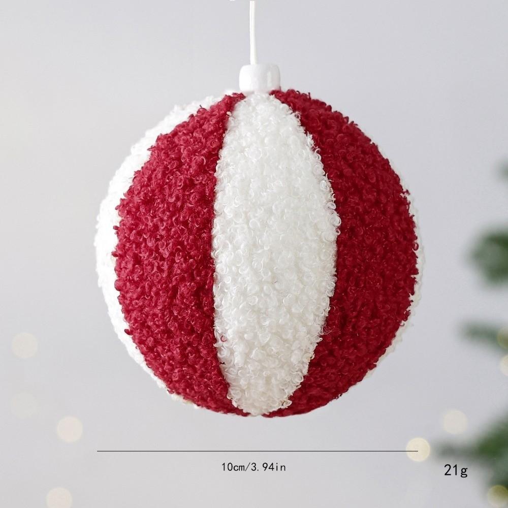 Plush Surface Christmas Tree Pendant 10CM Hanging Balls Ornament Christmas Tree
