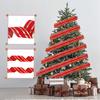 2 Decorative Meter Red Velvet Christmas Ribbon With Deluxe Silver Design Edge