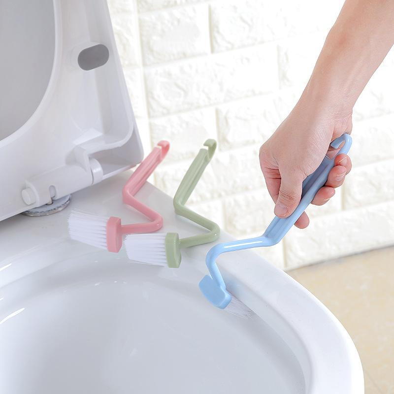 3Pcs Household Deep Cleaning Tools Bathroom Accessories Curved Toilet Brush Long Handle Toilet Cleaning Brushes