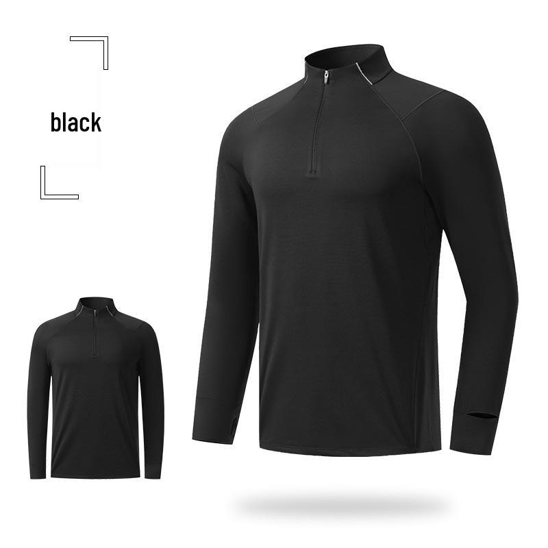 Autumn 2026 Unisex Quick-Drying Half-Zip Long Sleeve T-Shirt: Moisture-Wicking Sports & Fitness Wear XXL