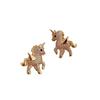 Children's Stud Earrings 'Unicorn' Golden Tone with Inlay…