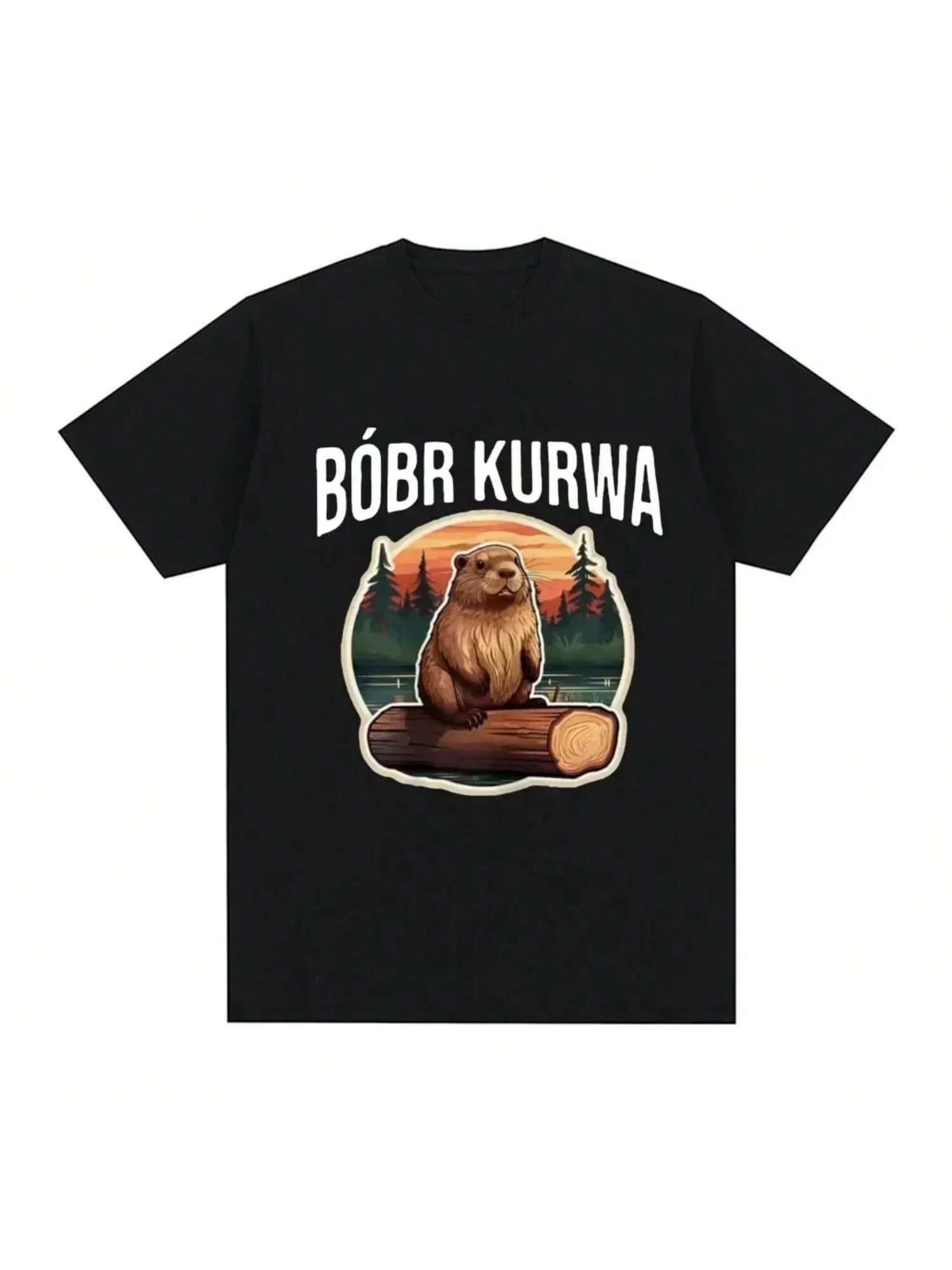 Bober Kurwa Bobr T-Shirt Funny Meme Graphic s Fashion Hip Hop Short Sleeve Loose T-Shirts Comfort T Shirt S разноцветный