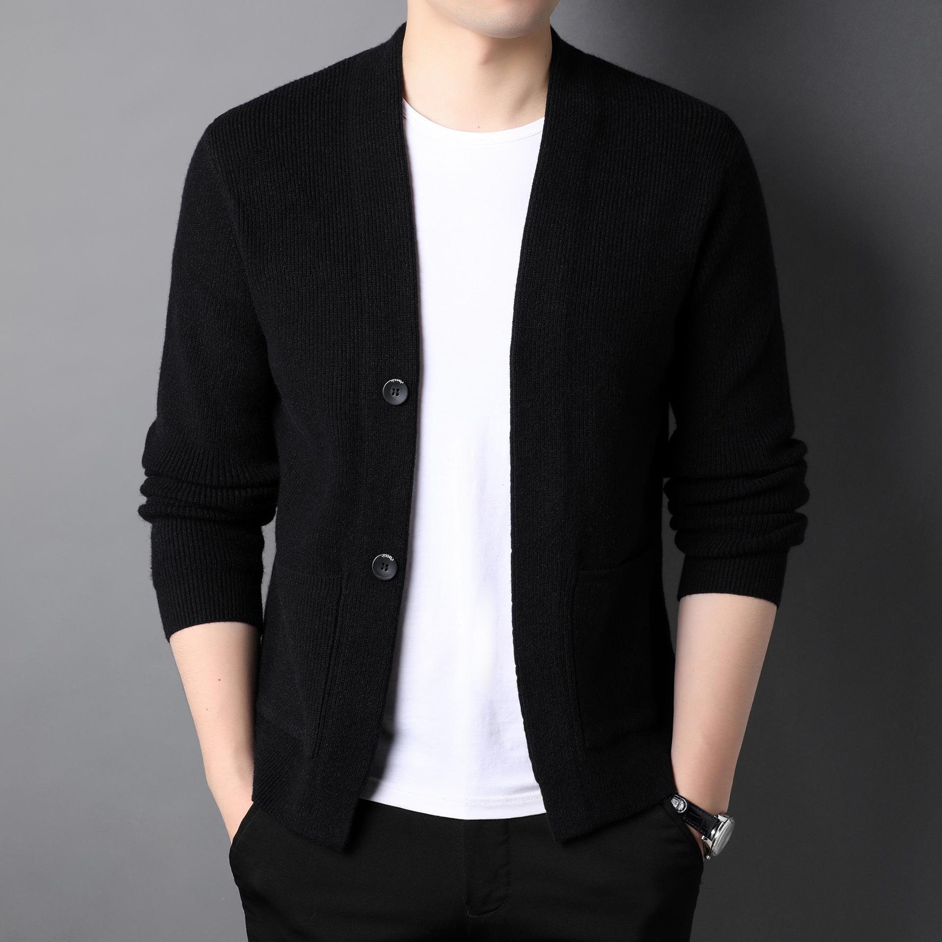 

Трикотаж Универсальный Кардиган Мужской Молодежный Корейский Вариант Повседневного Трендового Свитера Вязаное Пальто 56/3XL