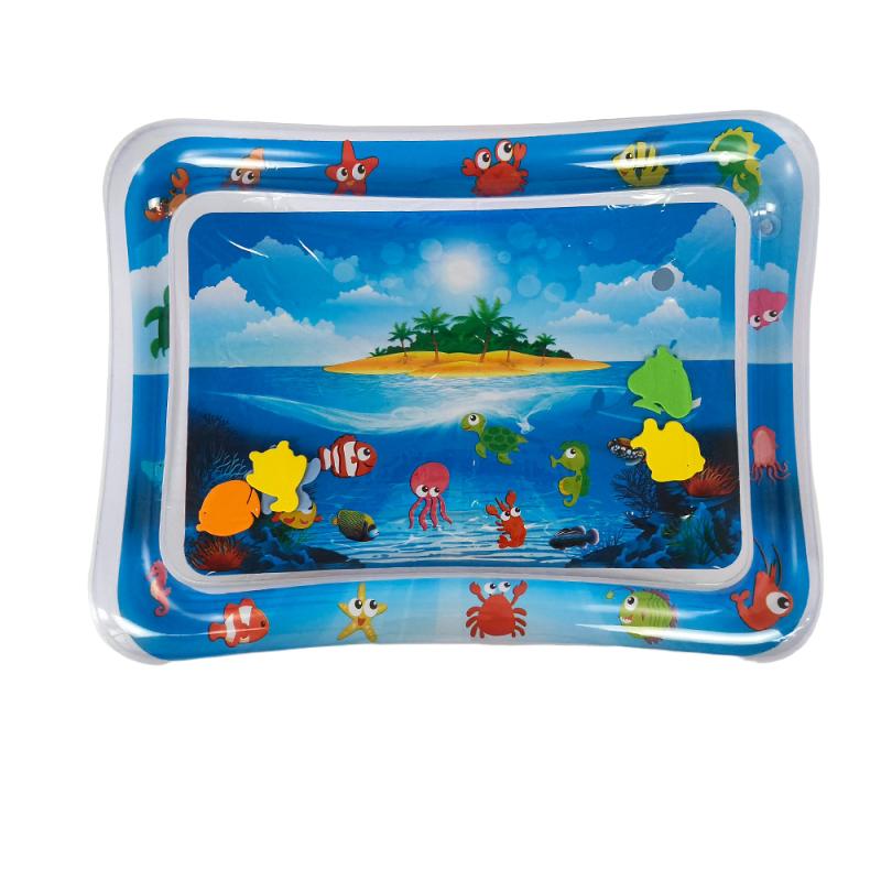 

Новинка 2024 года, летний детский надувной коврик с дельфином, игрушка, утолщенный коврик для ползания, коврик для океанской воды, интерактивная игрушка для родителей и детей истинно голубой