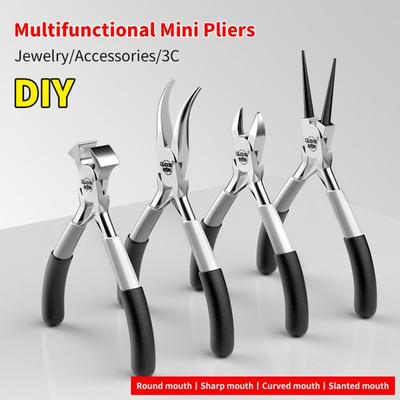 Kit d'outils et d'équipements pour pinces à bijoux, pinces coupantes à long bec rond et aiguille longue pour la fabrication de bijoux à faire soi-même. Accessoires
