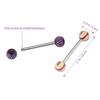 Mixed Color Acrylic and Stainless Steel Eyebrow & Tongue Piercing Set