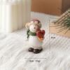 Christmas Resin Figurine Snowman Santa Statue Ornament for  Living Space Table Decoration Resin Craft Present