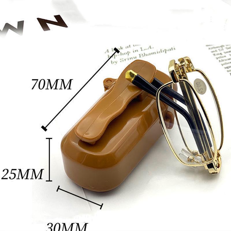 Hochklare, ultraleichte, faltbare Anti-Ermüdungsbrille für Männer und Frauen, Anti-Blaulicht-Lesebrille mit Etui