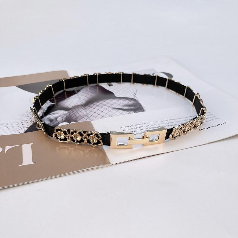 Slim Belt Waist-hugging for Women's Fashionable Simple and Versatile Decoration with Dress Accessories Skirt Summer Elastic Elastic Waist Seal