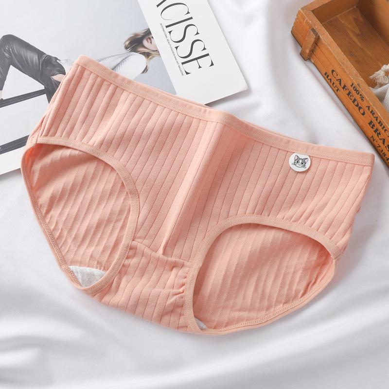 

Женские хлопковые трусы со средней посадкой — дышащие, удобные, однотонные XL (105-130 lbs)