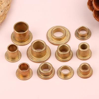 5Pcs Flanging Self-Lubricating Bearing Powder Metallurgy Oil Guide Sleeve With Edge Step Shoulder Flange Bushing Copper Sleeve