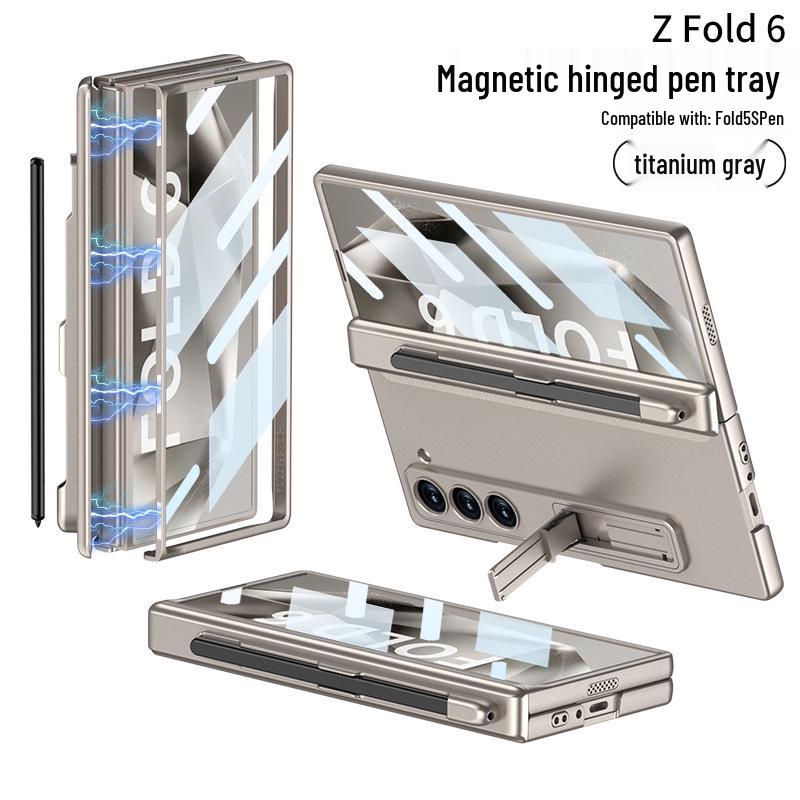 

Magnetic Hinge Phone Case for Samsung Z Fold6 and Fold7 - Stylish New Design Fold6 (No Pen)