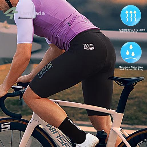 Cycling Shorts, Bib Shorts, One-Piece Shorts for Men, Summer Professional Mountain And Road Bike Shorts, Haoyue Black, 2XL