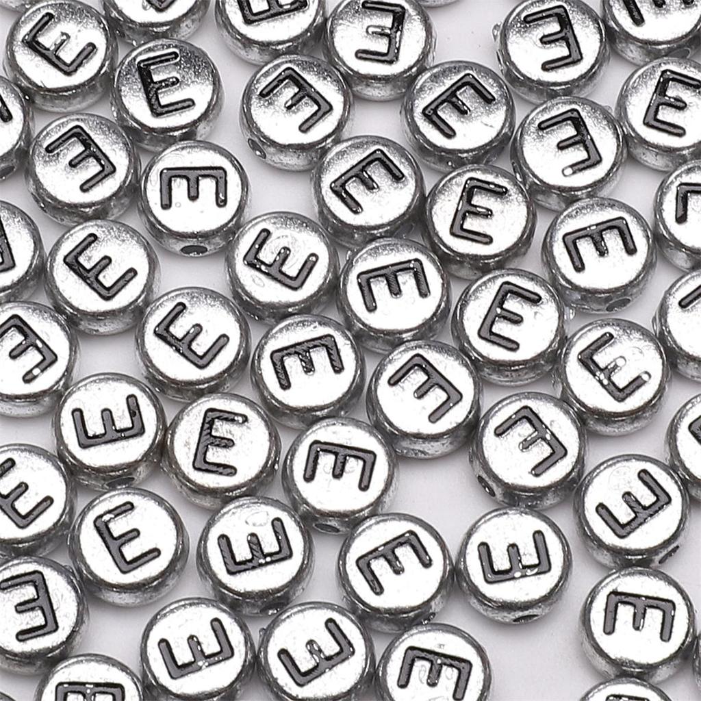 50Pcs Acrylic English Letter Beads For DIY Necklace Bracelet Earrings Jewelry Making Craft Accessories