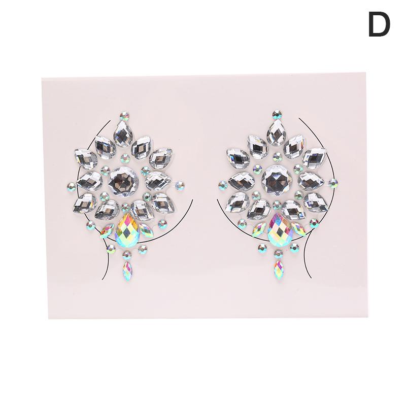 Akryl krystall brystvorte deksel klistremerke selvklebende bryst bryst lim sexy klistremerker