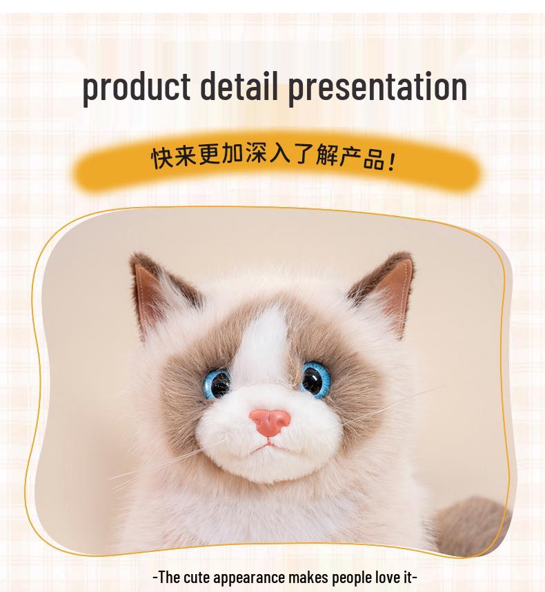 Ragdoll Cat Plush Toy Backpack – Doll Plush Friend Birthday Gift