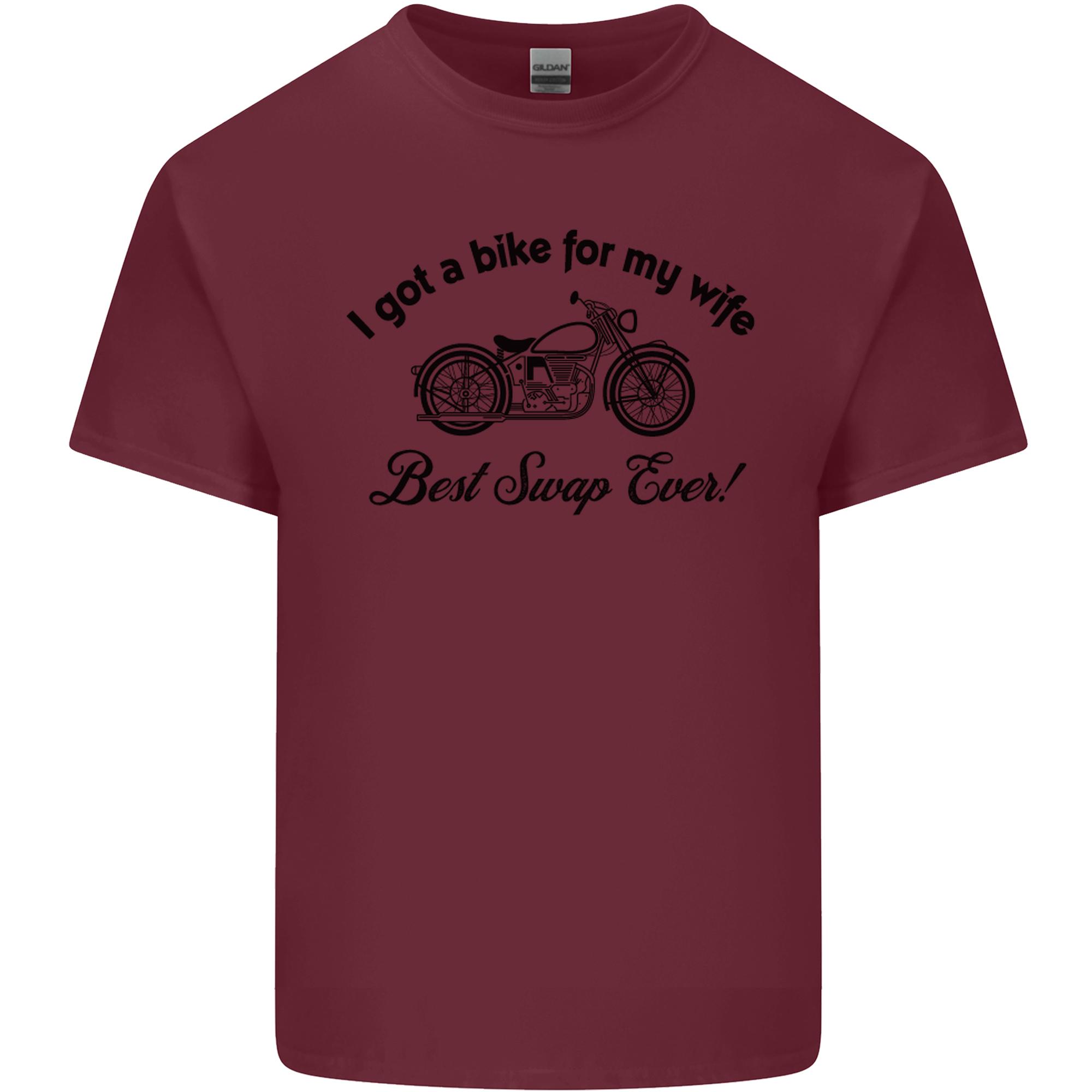 Wife Funny Motorbike Biker Motorcycle Unisexs Light Cotton TShirt S