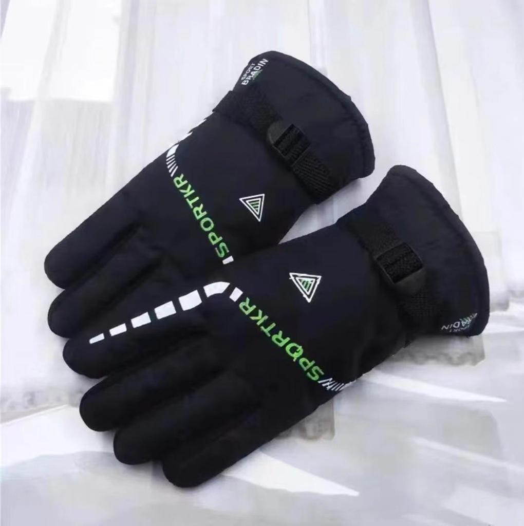 Elektrisch beheizbare Winter-Motorrad- und Skihandschuhe für Herren mit Samtfutter