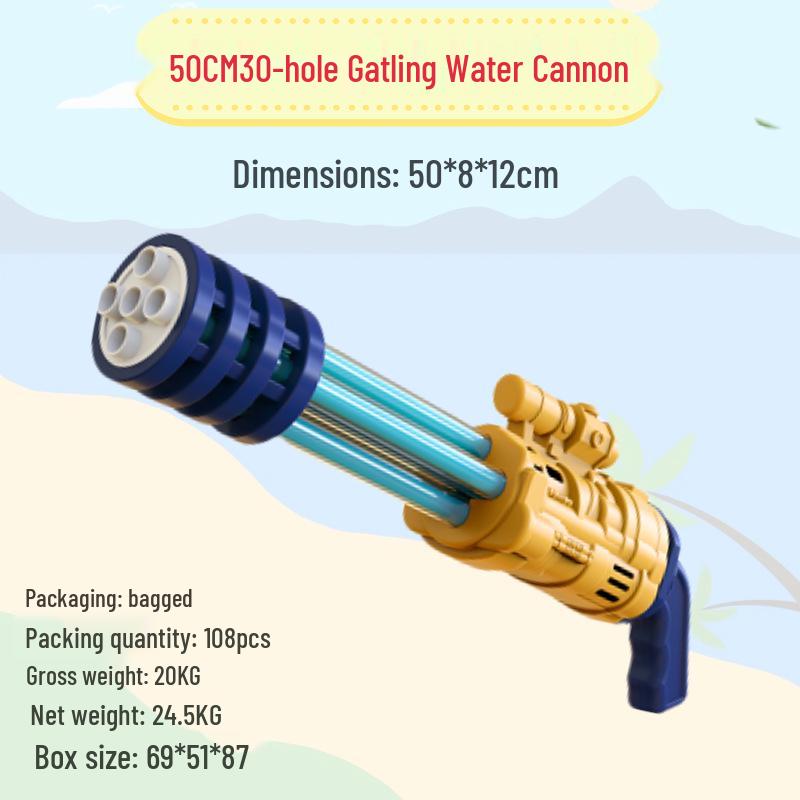 Summer Splash Festival Gatling Water Cannon Toy - Large Children's Water Gun