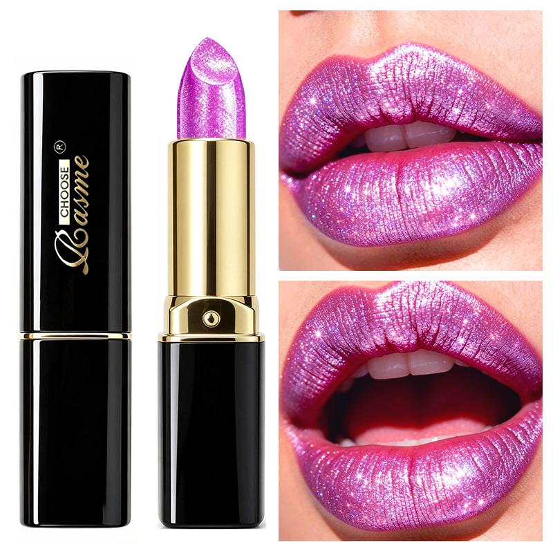 KIES RASME Metallic Glitter Lippenstift Gepigmenteerde Sprankelende Lip Langhoudende Shimmery Lip Make-up Voor Feest Podium Cosmetische Looks