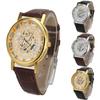 Men Women Fashion Cool Leather Belt Quartz Watch