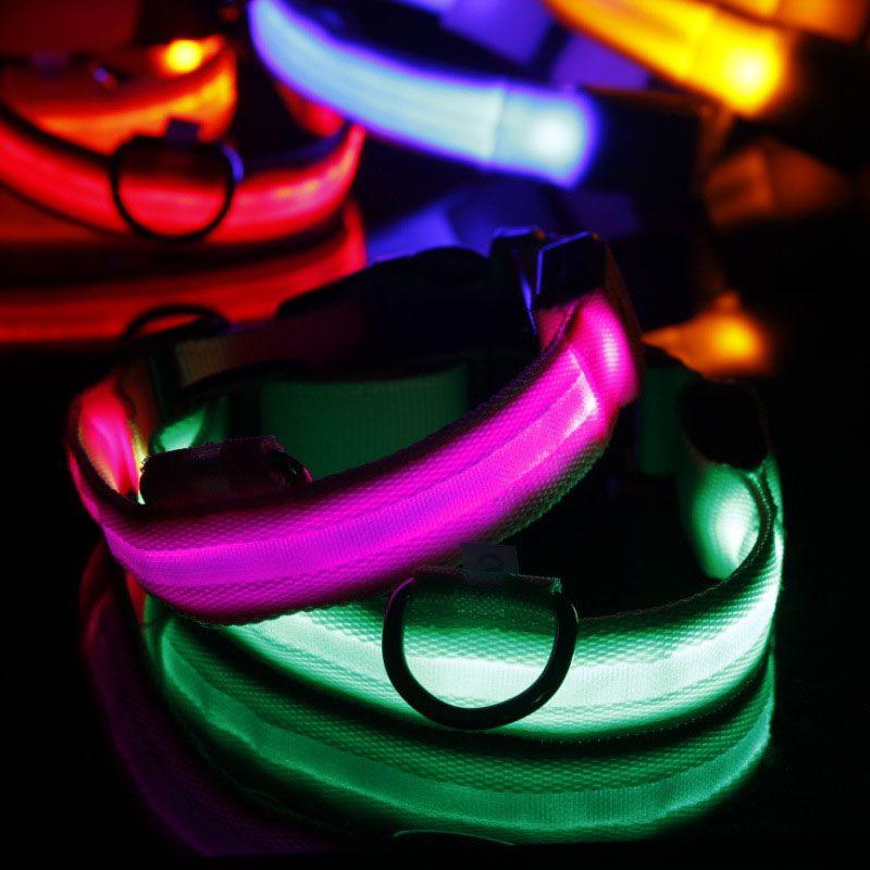 Haustier LED leuchtendes Hundehalsband wiederaufladbar für kleine mittlere große Hunde