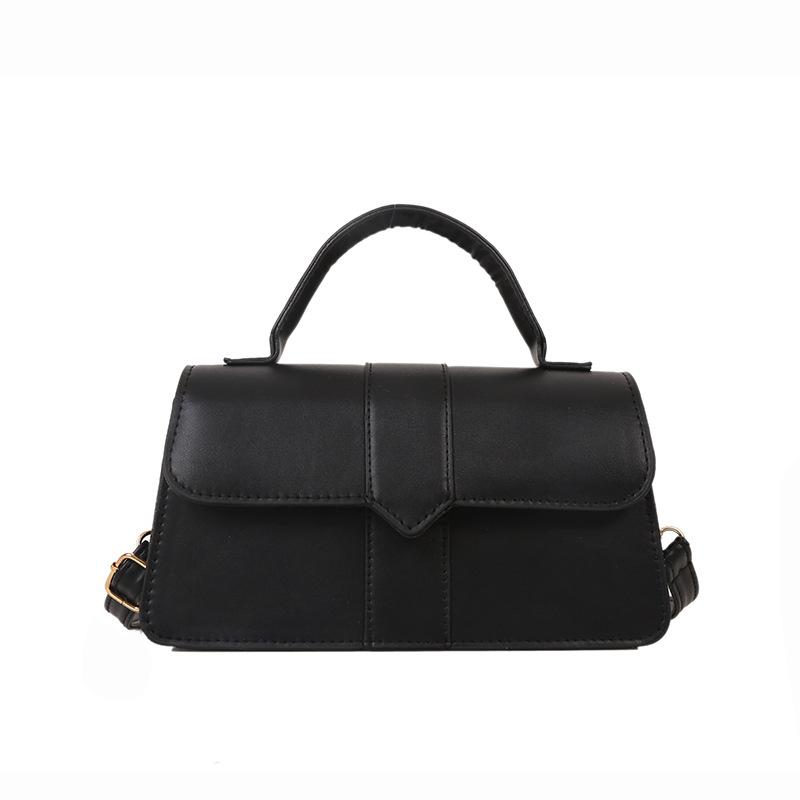 Einfarbige Handtasche mit schlichter Textur 2025 Mode Schulter-Umhängetasche kleine quadratische Tasche Tide Frühling und Sommer neue Modelle