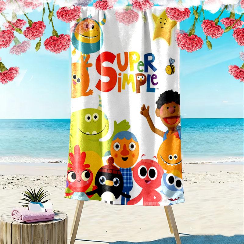Super Simple Songs Print Beach Towel, Large Soft Quick Dry Towel for Beach Camping Swimming
