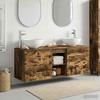 Bathroom Cabinet Set 3 Pcs Smoked Oak