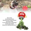 Plush Dog Toy Teeth Cleaning Interactive Stuffed Dog Chewing Toy with Knot Rope for Puppy