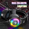 Colorful RGB Noise Cancelling Gaming Headphones For PC PS4 XBOX  7.1 Surround Sound Headset Gamer Helmet with Microphone