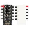 4Pin PC Chassis Fan Hub 10 Port CPU Cooling Hub Computer Temperature Regulator  Chassis Cooling