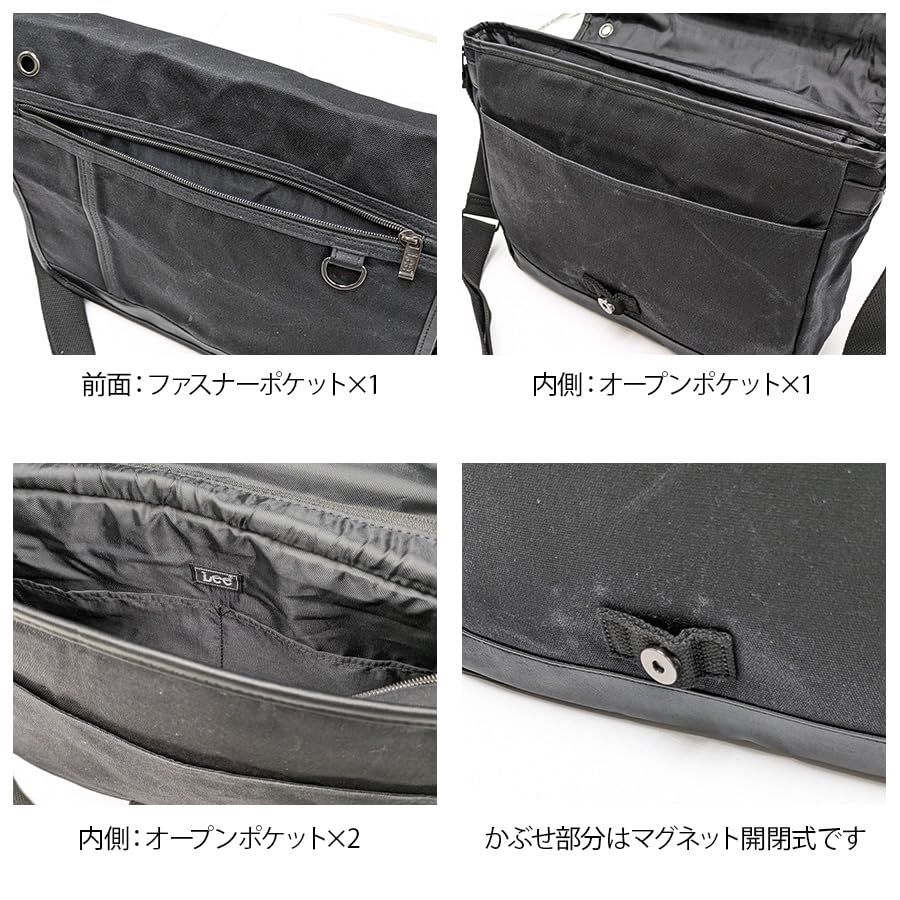 Lee Crash Flap Shoulder Large Perfect for and Casual Chocolate Bag, Paraffin-Coated, Multifunctional, Lightweight, Capacity, Commuting, School, Town,