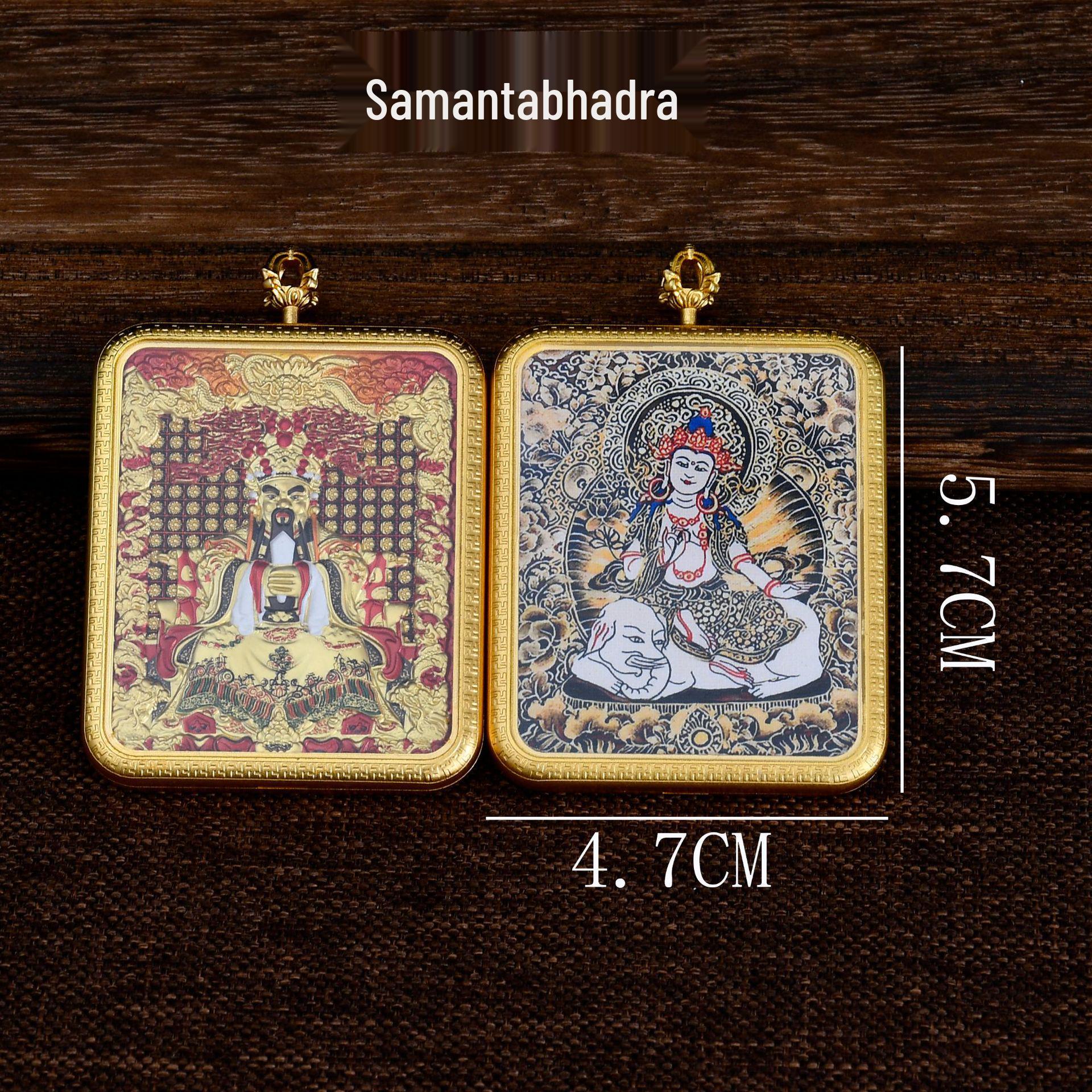 Eight Guardian Deities Double-Sided Buddha Thangka Pendant