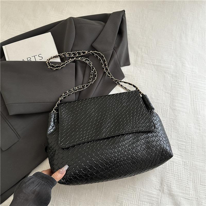 

Summer new chain handbag high-end woven pattern shoulder small square bag fashionable versatile commuter women s bag